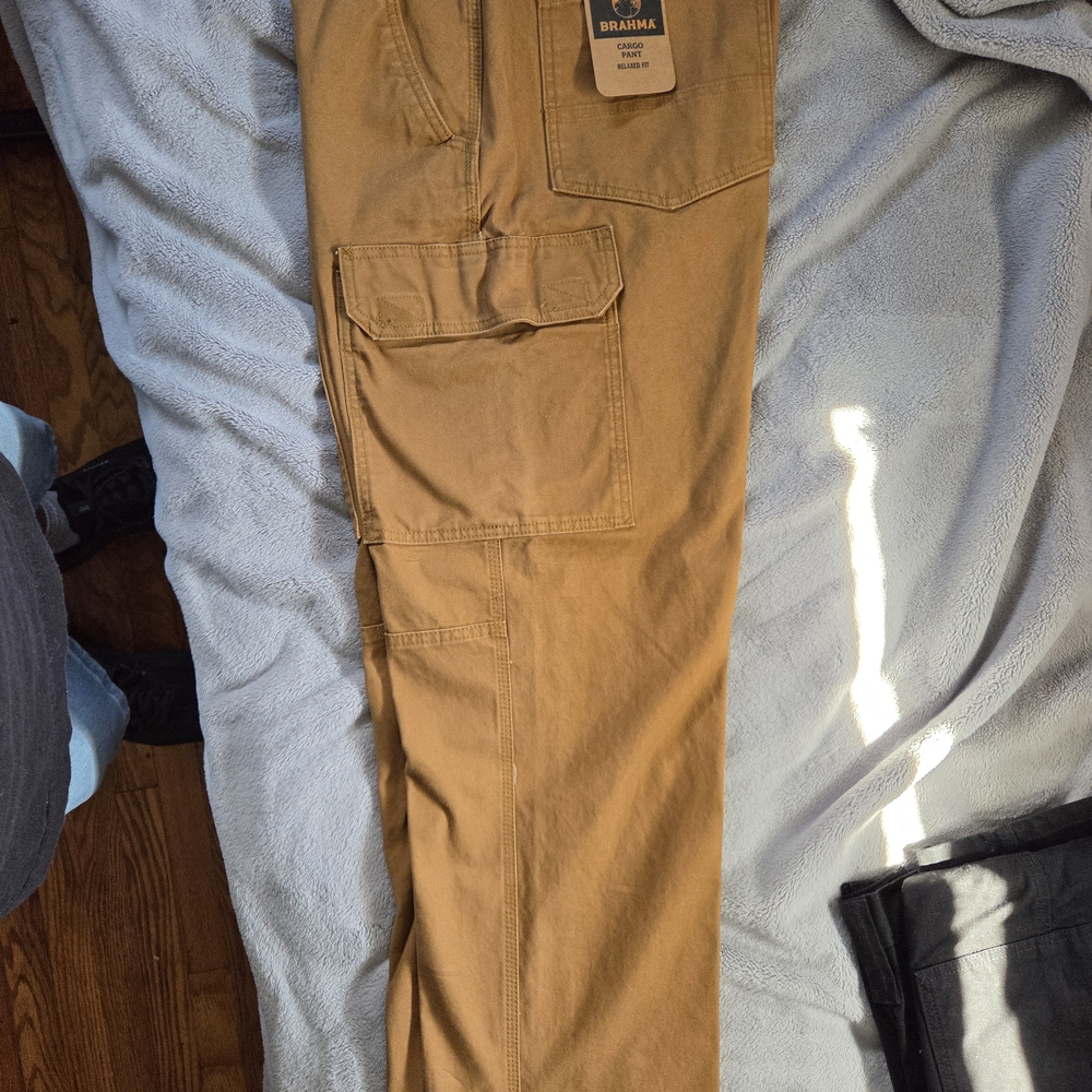 Brahma Men's Cargo Pants in Brown Tan